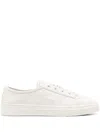 Santoni Leather Snaakers In White