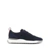 Santoni Suede Sneakers Contrast Sole