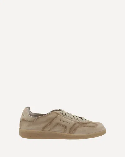 SANTONI LEATHER SNEAKERS