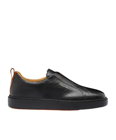 SANTONI SANTONI LOGO PRINTED SLIP-ON SNEAKER
