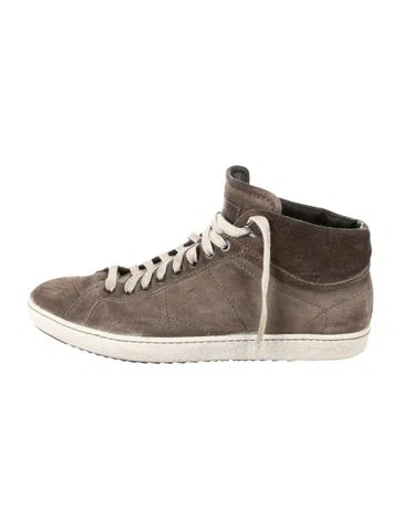 Pre-owned Santoni Leather Sneakers In Brown
