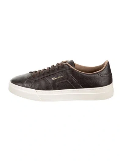 Pre-owned Santoni Leather Sneakers In Multi