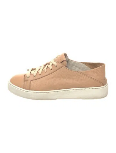 Pre-owned Santoni Leather Sneakers In Neutrals