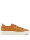 Santoni Men's Double Buckle Lace Up Sneakers In Neutrals