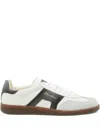 Santoni Round Toe Low-top Casual Shoes In White