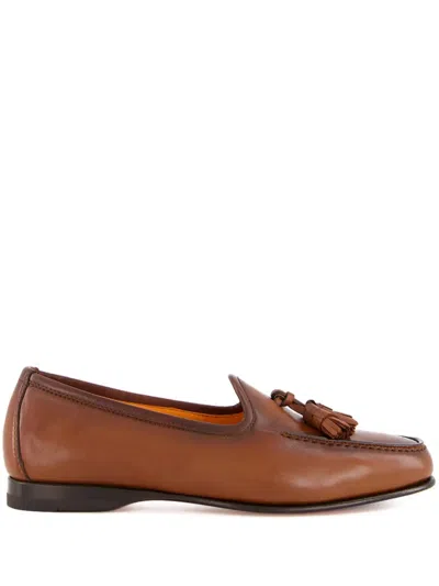 Santoni Loafer Mit Quasten In Brown