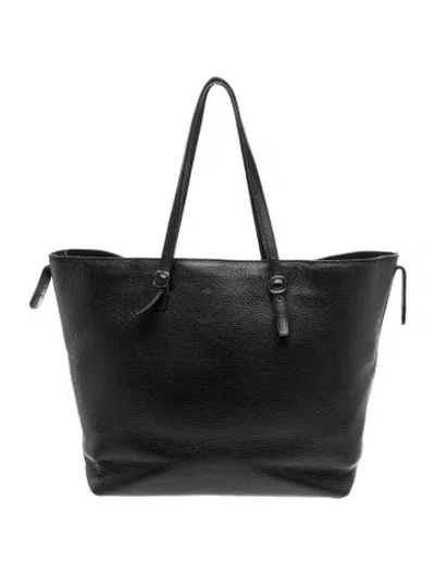Pre-owned Santoni Leather Tote In Black