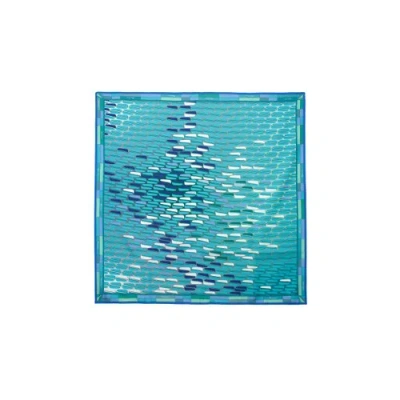 Santoni Light Blue Silk Scarf Profondo Light Blue