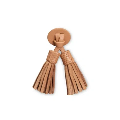 Santoni Light Brown Leather And Suede  Icona Serpentine Tassels Urbino Brown