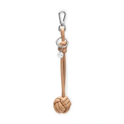 Santoni Light Brown Leather Sphere Charm Miele Beige