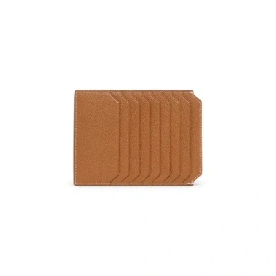 Santoni Light Brown Tumbled Leather Document Holder