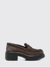 Santoni Suede Platform Loafers In Brown