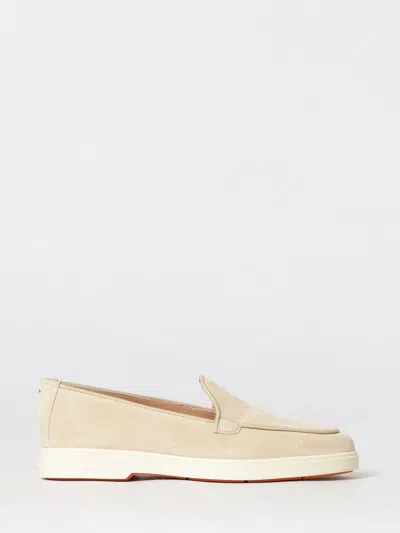 Santoni Loafer Woman Color Beige In Multi
