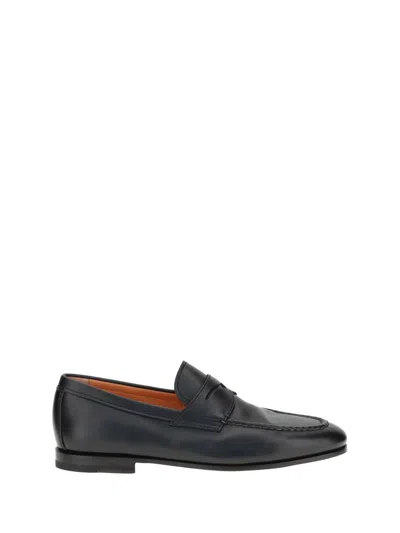 Santoni Loafers In Black