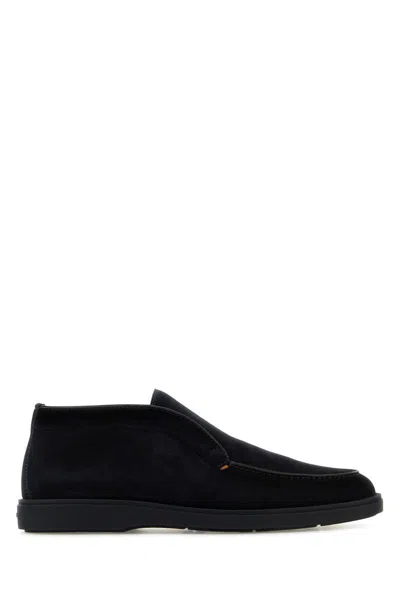 Santoni Suede Desert Boots In Multicolor