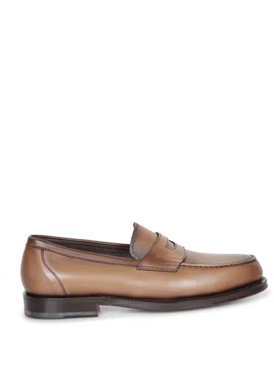 Santoni Loafers In Brown