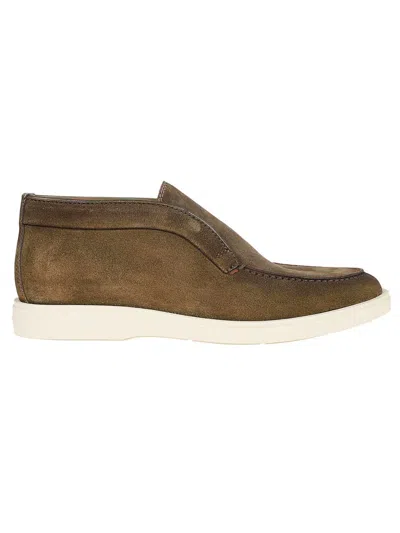 Santoni Loafers In Green