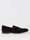 Santoni Suede Leather Monkstrap Shoes In 黑色