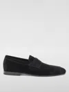 Santoni Man Loafers Midnight Blue Size 7.5 Leather In Schwarz