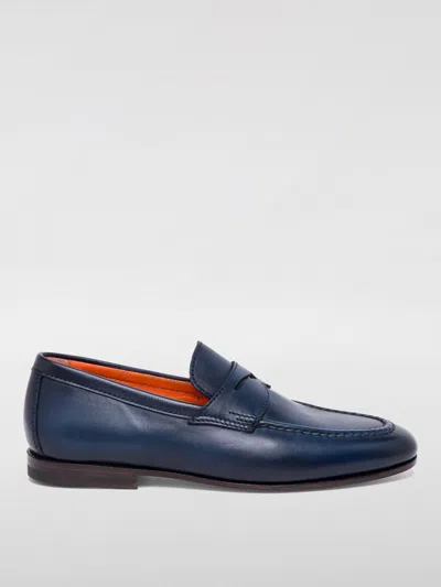 Santoni Loafers  Men Color Blue In Blau
