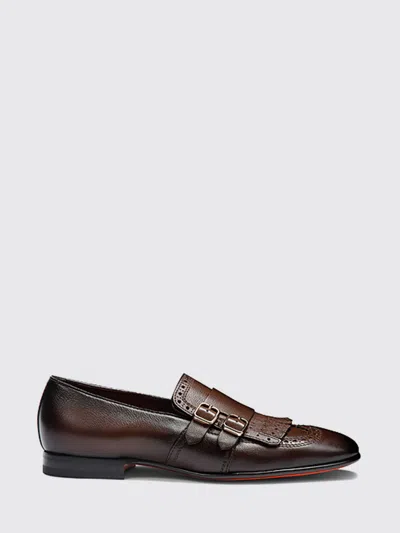 Santoni Brogue Shoes  Men Color Brown
