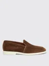 Santoni Malibu Suede Loafers In Burnt