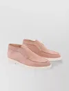Santoni Loafers With Round Toe And Rubber Sole In Pink