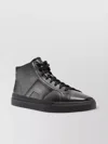 Santoni Leather Zip-fastening High-top Sneakers In Grey