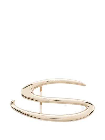 Santoni Logo Belt Buckle In Gold