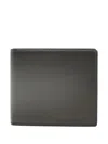 Santoni Mini Leather Wallet For Men In Grey