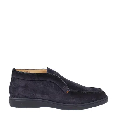 Santoni Logo Desert Boots In Black