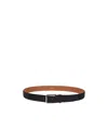 Santoni Logo Detailed Buckled Belt In Black