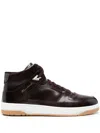 Santoni Logo-print High-shine Finish Sneakers In Purple