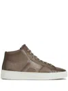 Santoni Logo-print High-top Sneakers In Brown