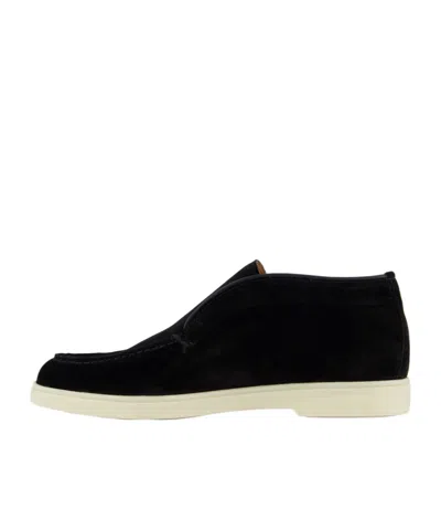 Santoni Logo Short Boots In Black
