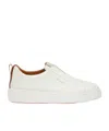 Santoni Leather Slip-on Sneaker In White