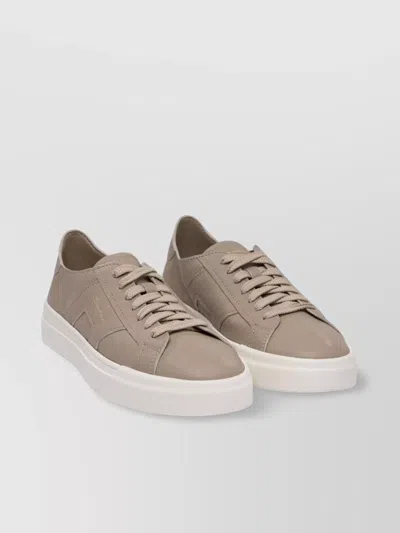 Santoni Low-top Round Toe Rubber Sole Sneakers
