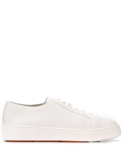 Santoni Low-top Sneakers In White