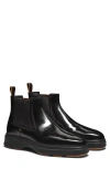 Santoni Easy Ankle Boots Made Of Leather In Black