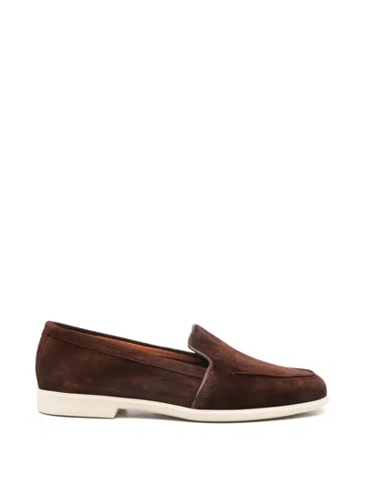 Santoni Malibu Slip-on Loafers In Brown