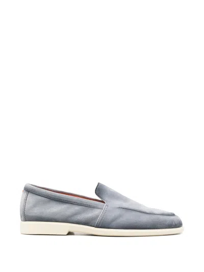 Santoni Malibu Slip-on Loafers In Blue