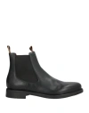 Santoni Man Ankle Boots Black Size 12 Leather In Black