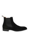 Santoni Easy Ankle Boots Made Of Leather In Black