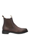 Santoni Man Ankle Boots Cocoa Size 9 Leather In Brown