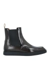 Santoni Man Ankle Boots Dark Brown Size 9 Soft Leather In Brown
