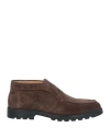 Santoni Slip-ons Desert Suede Loafers Rubber Sole In Brown