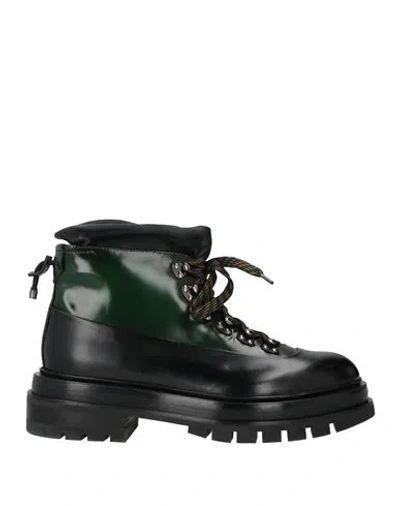 Santoni Man Ankle Boots Green Size 9 Soft Leather