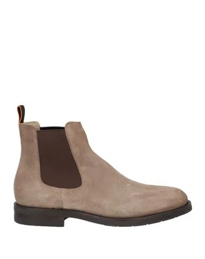Santoni Man Ankle Boots Grey Size 7.5 Leather