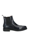 Santoni Man Ankle Boots Midnight Blue Size 13 Leather