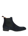 Santoni Men's Blue Suede Chelsea Boot